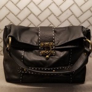 BCBG soft leather Natalya medium Handbag black